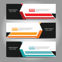 Abstract business banner template design.vector illustration.