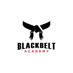 karate black belt logo icon vector illustration design taekwondo mix muscle art , muay thai, sabuk silat © Ramosh Artworks
