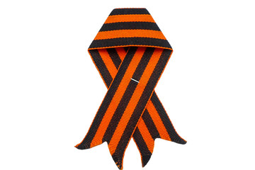 St. George ribbon is isolated on a white background. Symbol of courage and victory, May 9 and...