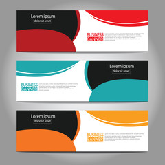 Abstract business banner template design.vector illustration.