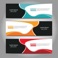 Abstract business banner template design.vector illustration.