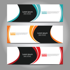 Abstract business banner template design.vector illustration.