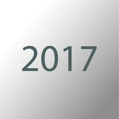 2017 year icon, vector desing