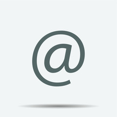 email symbol on white background