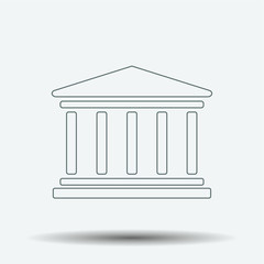 Bank Building Icon illustration isolated vector sign symbol