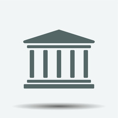 Bank Building Icon illustration isolated vector sign symbol