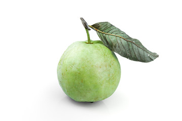 Guava isolated on white background. Fresh guava is a Thai fruit with a high content of vitamin C