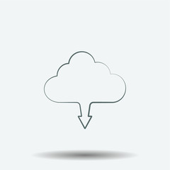Cloud Download Icon illustration isolated vector sign symbol