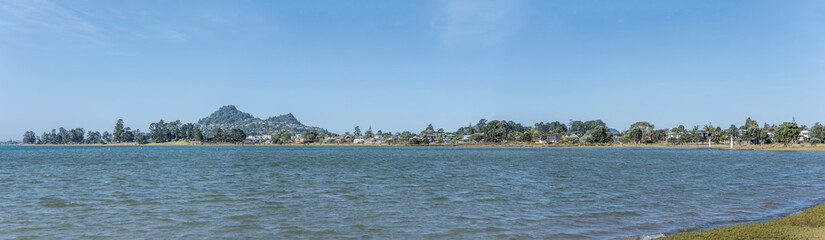 touristic village waterfront on Tairua bay, Pauanui, New Zealand