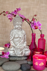 Buddha And Orchid Still Life