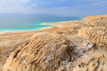 The Death Sea landscape in Jordan