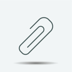 Obraz premium Clip outline icon on white backround