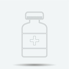 Pill Bottle Icon illustration isolated vector sign symbol