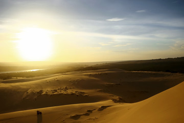 Sand mountains in the desert