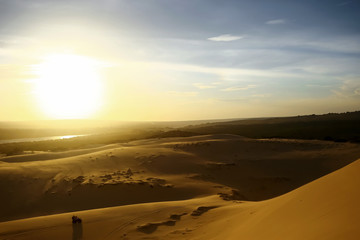 Fototapeta na wymiar Sand mountains in the desert