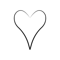 outline hand drawn heart icon.Vector heart collection. Illustration for your graphic design.