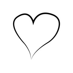 outline hand drawn heart icon.Vector heart collection. Illustration for your graphic design.