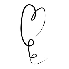 outline hand drawn heart icon.Vector heart collection. Illustration for your graphic design.