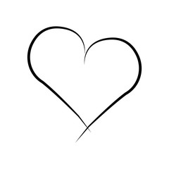 outline hand drawn heart icon.Vector heart collection. Illustration for your graphic design.