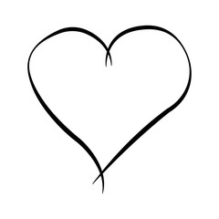 outline hand drawn heart icon.Vector heart collection. Illustration for your graphic design.