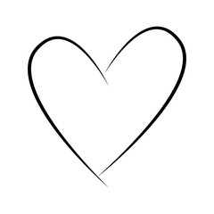 outline hand drawn heart icon.Vector heart collection. Illustration for your graphic design.