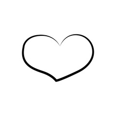 outline hand drawn heart icon.Vector heart collection. Illustration for your graphic design.