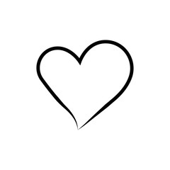 outline hand drawn heart icon.Vector heart collection. Illustration for your graphic design.