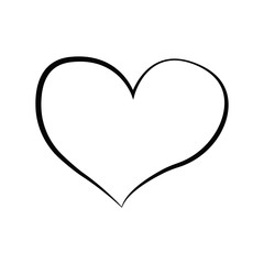 outline hand drawn heart icon.Vector heart collection. Illustration for your graphic design.