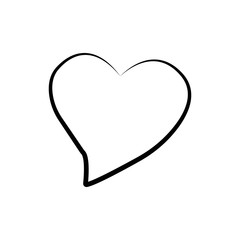 outline hand drawn heart icon.Vector heart collection. Illustration for your graphic design.