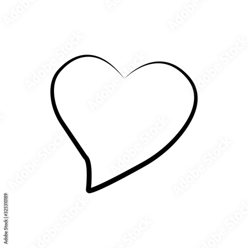 Outline Hand Drawn Heart Icon Vector Heart Collection Illustration For Your Graphic Design Wall Mural Kristina Vasileva