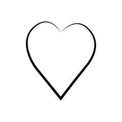 outline hand drawn heart icon.Vector heart collection. Illustration for your graphic design.