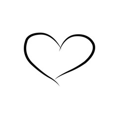 outline hand drawn heart icon.Vector heart collection. Illustration for your graphic design.