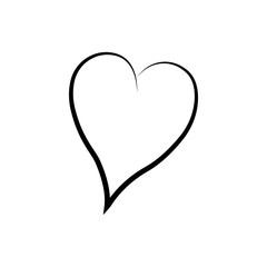 outline hand drawn heart icon.Vector heart collection. Illustration for your graphic design.