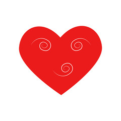 Vector heart of outline hand drawn heart icon. Illustration for your graphic design.