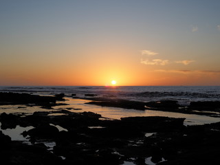 Sunset over La Jolla beach