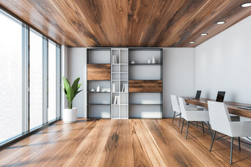 White coworking style office interior