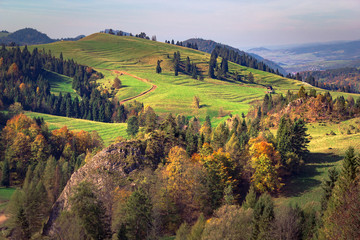 Autumn in Pieniny mountains