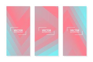 Fototapeta premium Set of abstract dynamic color gradient backgrounds with modern colorful gradient pattern. Vector illustration.