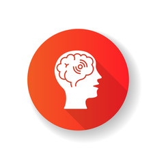 Meningitis RGB color icon. Contagious meningococcal disease, dangerous meninges inflammation. Medical diagnosis, neurological illness. Bacterial brain infection silhouette RGB color illustration