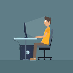Programmer. Designer, vector illustration