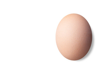Close up of chicken egg isolated on white background with high resolution files 