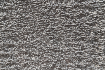 Top view gray carpet texture detail dry in the sun after washing