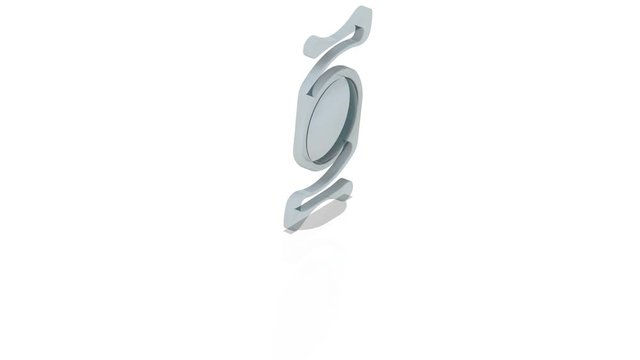 3d Render/Illustration of a clear acrylic intraocular lens used in cataract surgery