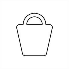 Bag outline icon. Symbol, logo illustration for mobile concept and web design.