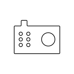 Radio outline icon. Symbol, logo illustration for mobile concept and web design.