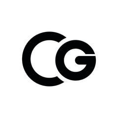 CG C G initial letter logo design icone