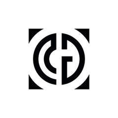 CG C G letter logo design vector