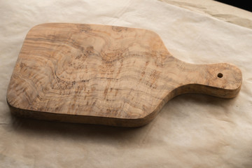 olive wood cutting board composition
