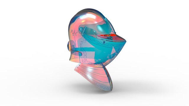 3d illustration of medieval helmet