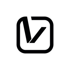 VV V initial letter logo icone designs